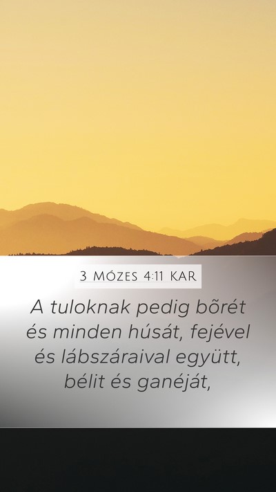 3 Mózes 4:11 KAR Bible Verse Image