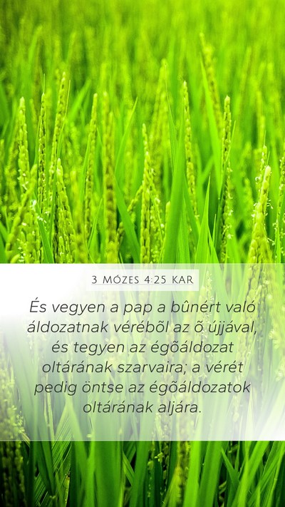 3 Mózes 4:25 KAR Bible Verse Image