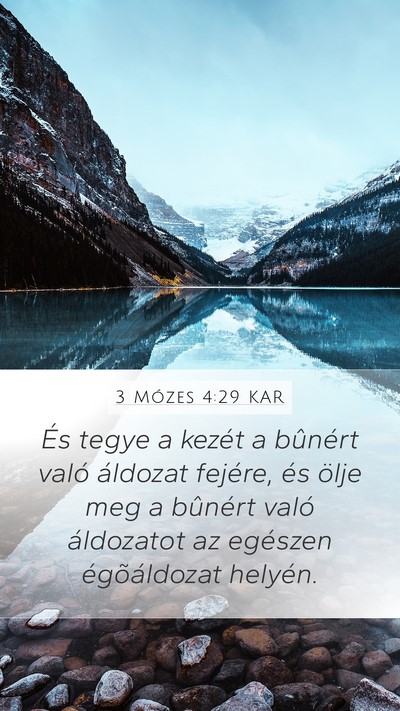 3 Mózes 4:29 KAR Bible Verse Image
