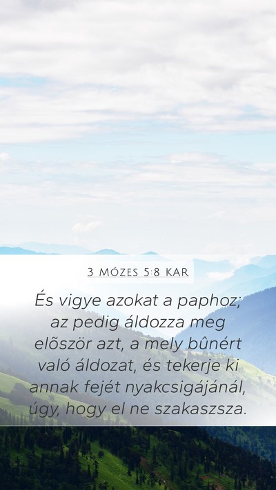 3 Mózes 5:8 KAR Bible Verse Image