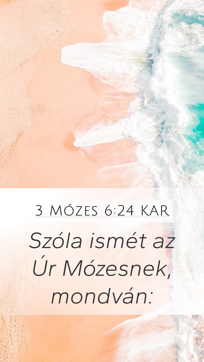 3 Mózes 6:24 KAR Bible Verse Image