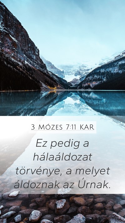 3 Mózes 7:11 KAR Bible Verse Image