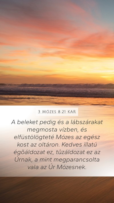 3 Mózes 8:21 KAR Bible Verse Image