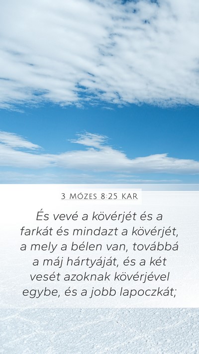 3 Mózes 8:25 KAR Bible Verse Image