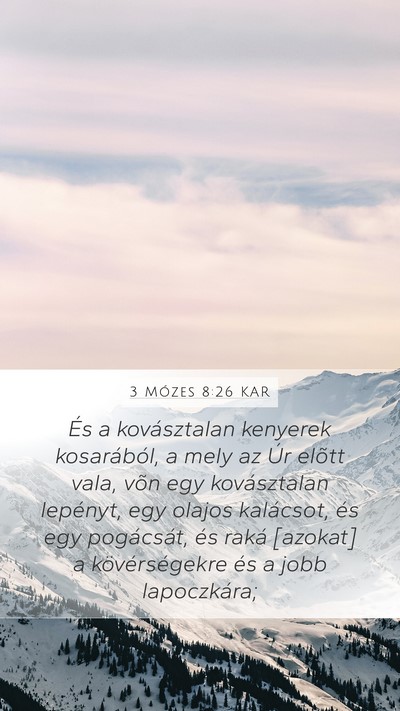 3 Mózes 8:26 KAR Bible Verse Image