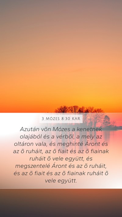 3 Mózes 8:30 KAR Bible Verse Image
