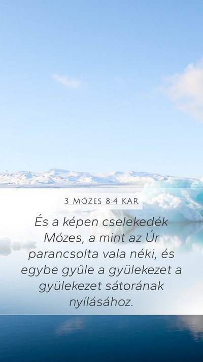 3 Mózes 8:4 KAR Bible Verse Image