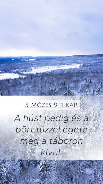 3 Mózes 9:11 KAR Mobile Phone Wallpaper - A húst pedig és a bõrt tûzzel égeté meg a - Mobile Bible Verse Wallpaper