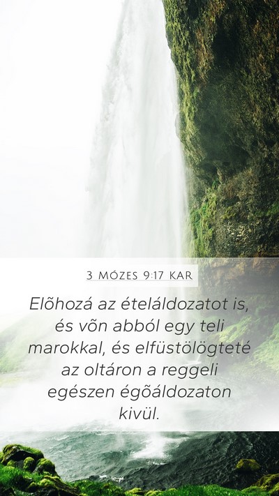 3 Mózes 9:17 KAR Bible Verse Image