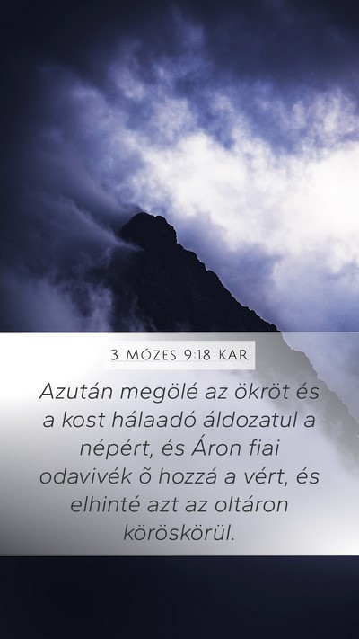 3 Mózes 9:18 KAR Bible Verse Image
