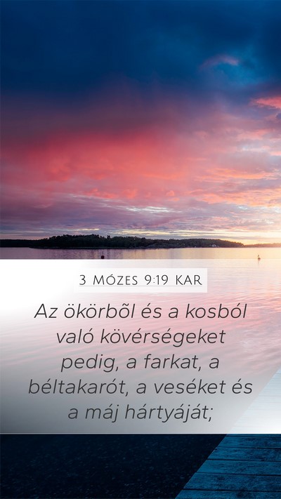 3 Mózes 9:19 KAR Bible Verse Image