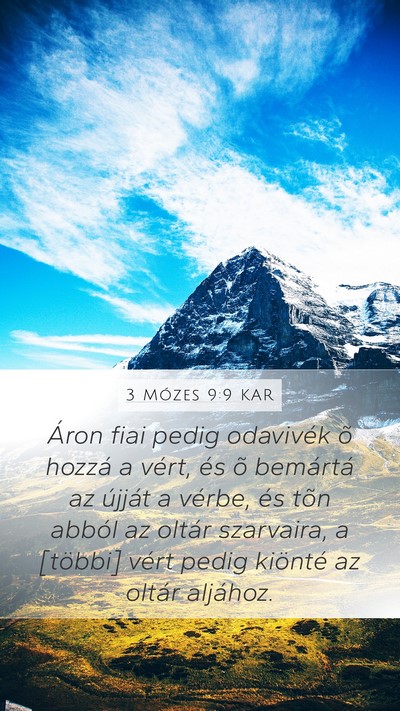 3 Mózes 9:9 KAR Bible Verse Image