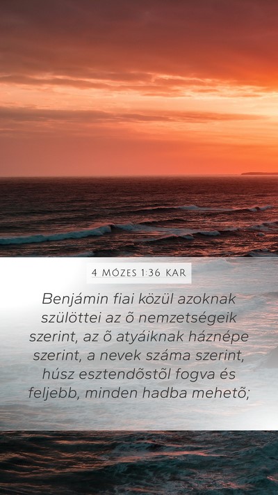 4 Mózes 1:36 KAR Bible Verse Image