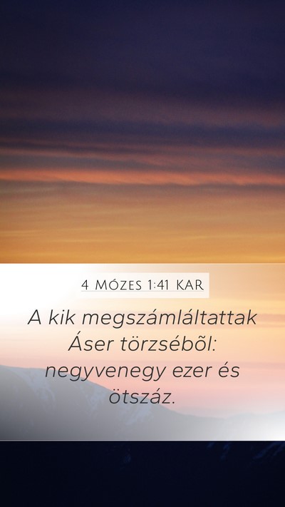 4 Mózes 1:41 KAR Bible Verse Image