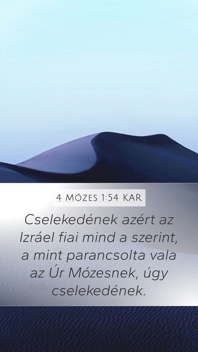 4 Mózes 1:54 KAR Bible Verse Image