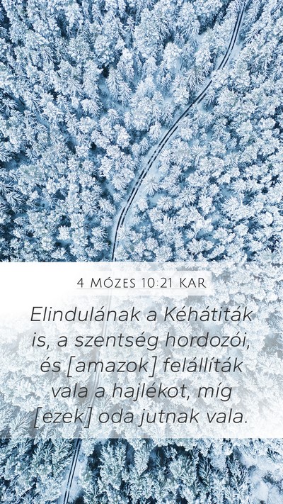 4 Mózes 10:21 KAR Bible Verse Image
