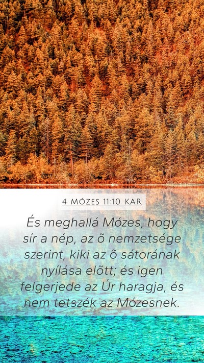 4 Mózes 11:10 KAR Mobile Phone Wallpaper - És meghallá Mózes, hogy sír a nép, az õ - Mobile Bible Verse Wallpaper