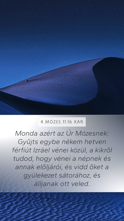 4 Mózes 11:16 KAR Bible Verse Image
