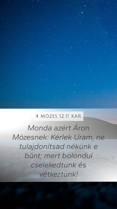 4 Mózes 12:11 KAR Bible Verse Image