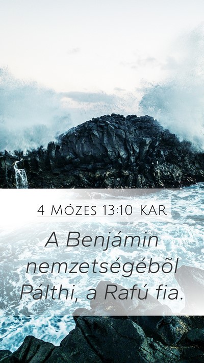 4 Mózes 13:10 KAR Mobile Phone Wallpaper - A Benjámin nemzetségébõl Pálthi, a Rafú - Mobile Bible Verse Wallpaper