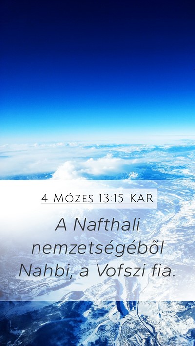 4 Mózes 13:15 KAR Mobile Phone Wallpaper - A Nafthali nemzetségébõl Nahbi, a Vofszi - Mobile Bible Verse Wallpaper