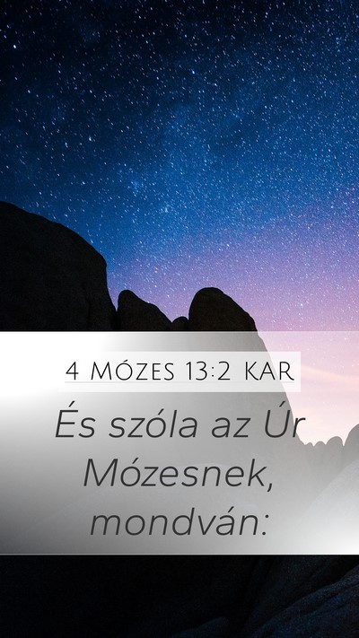 4 Mózes 13:2 KAR Bible Verse Image