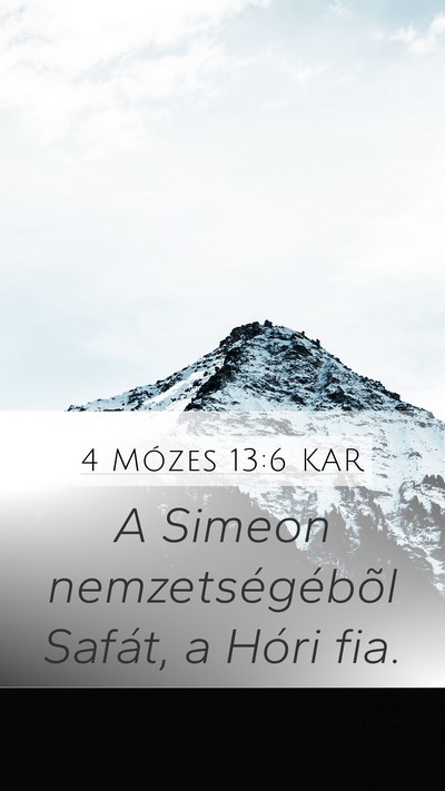 4 Mózes 13:6 KAR Bible Verse Image