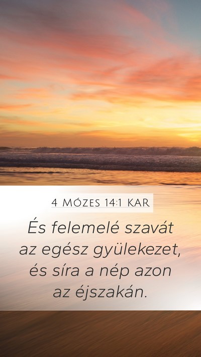 4 Mózes 14:1 KAR Mobile Phone Wallpaper - És felemelé szavát az egész gyülekezet, és - Mobile Bible Verse Wallpaper