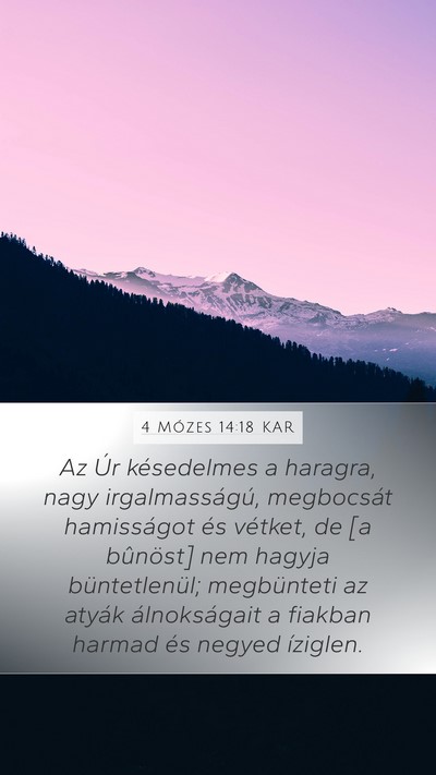4 Mózes 14:18 KAR Bible Verse Image