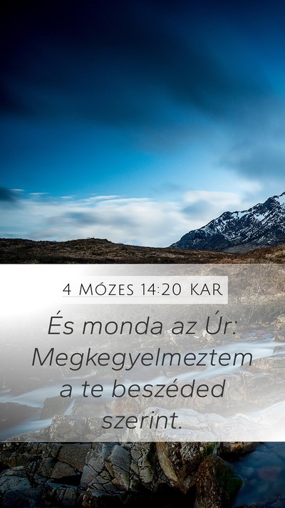 4 Mózes 14:20 KAR Bible Verse Image