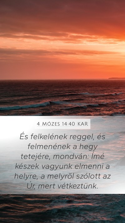 4 Mózes 14:40 KAR Bible Verse Image