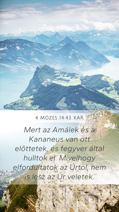 4 Mózes 14:43 KAR Bible Verse Image