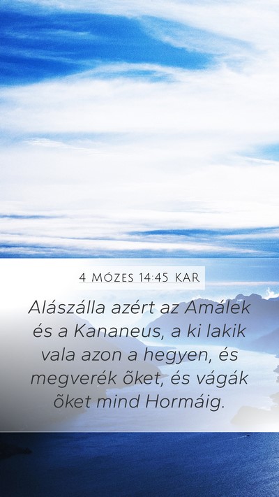 4 Mózes 14:45 KAR Bible Verse Image