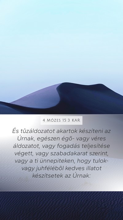 4 Mózes 15:3 KAR Bible Verse Image