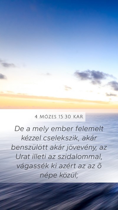 4 Mózes 15:30 KAR Bible Verse Image