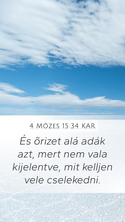 4 Mózes 15:34 KAR Bible Verse Image