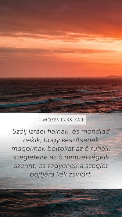 4 Mózes 15:38 KAR Bible Verse Image