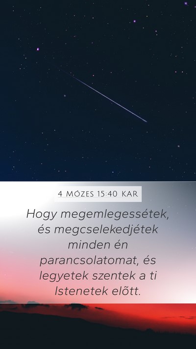 4 Mózes 15:40 KAR Bible Verse Image