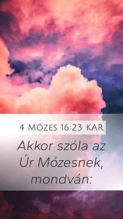 4 Mózes 16:23 KAR Bible Verse Image