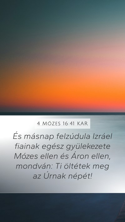 4 Mózes 16:41 KAR Bible Verse Image