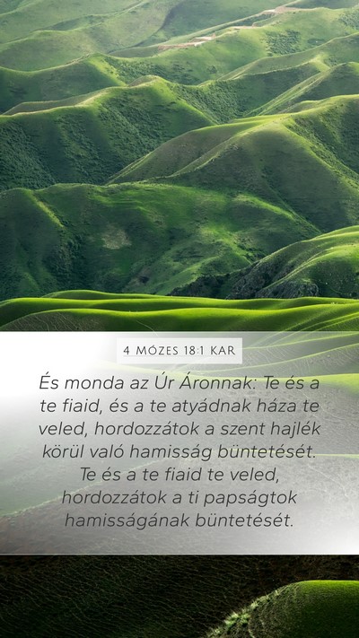 4 Mózes 18:1 KAR Bible Verse Image
