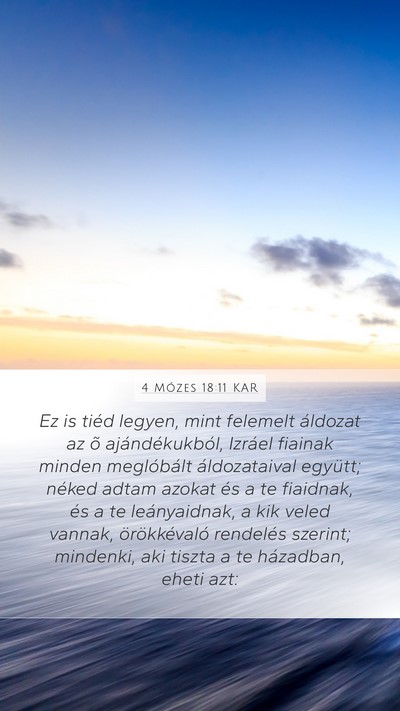 4 Mózes 18:11 KAR Bible Verse Image