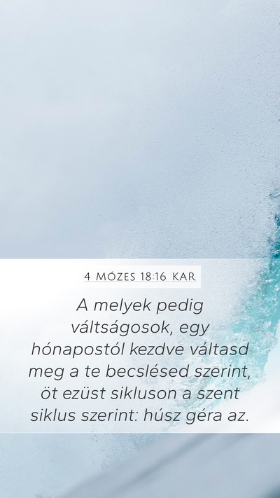 4 Mózes 18:16 KAR Bible Verse Image