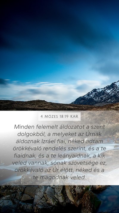 4 Mózes 18:19 KAR Bible Verse Image