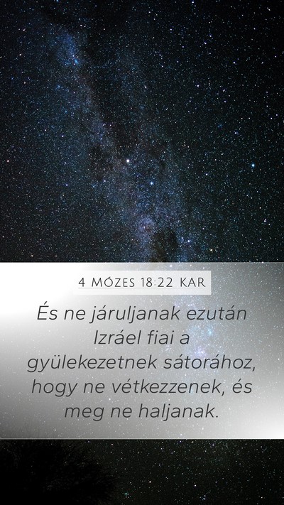 4 Mózes 18:22 KAR Bible Verse Image