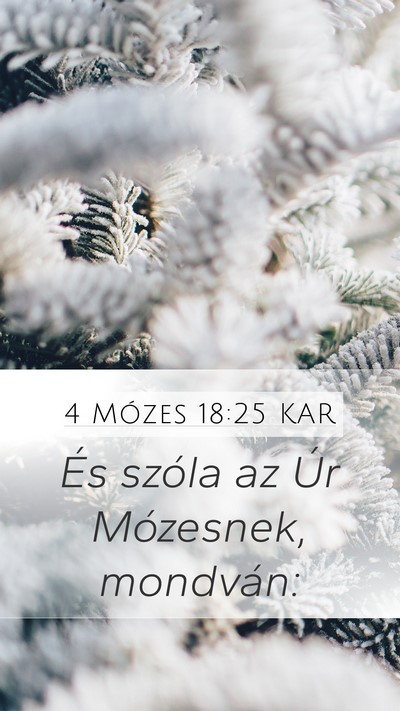 4 Mózes 18:25 KAR Mobile Phone Wallpaper - És szóla az Úr Mózesnek, - Mobile Bible Verse Wallpaper