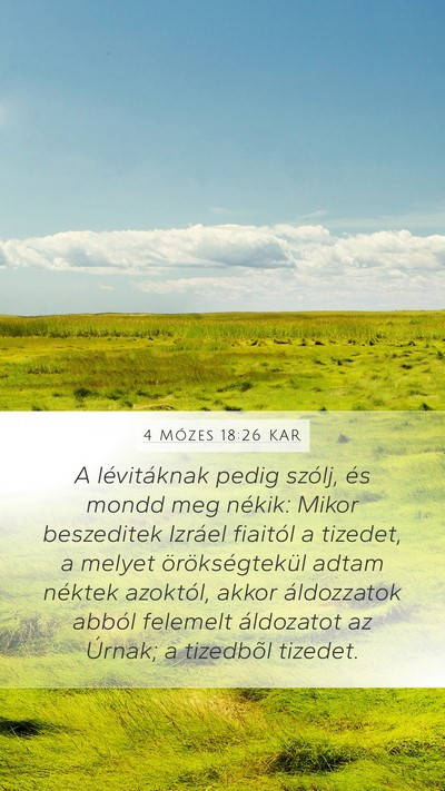 4 Mózes 18:26 KAR Mobile Phone Wallpaper - A lévitáknak pedig szólj, és mondd meg - Mobile Bible Verse Wallpaper
