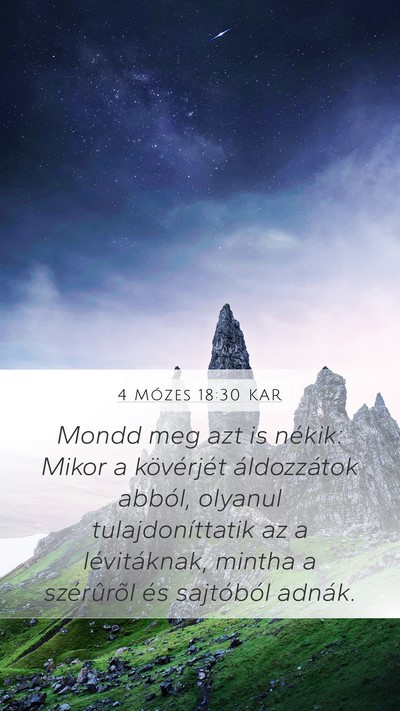 4 Mózes 18:30 KAR Bible Verse Image