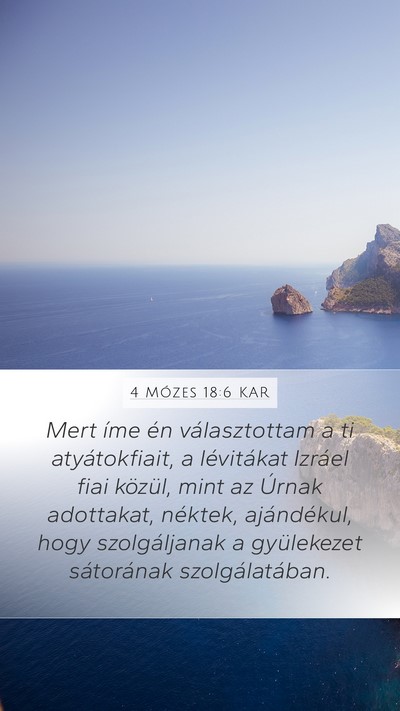 4 Mózes 18:6 KAR Bible Verse Image