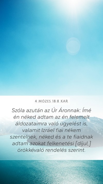 4 Mózes 18:8 KAR Bible Verse Image